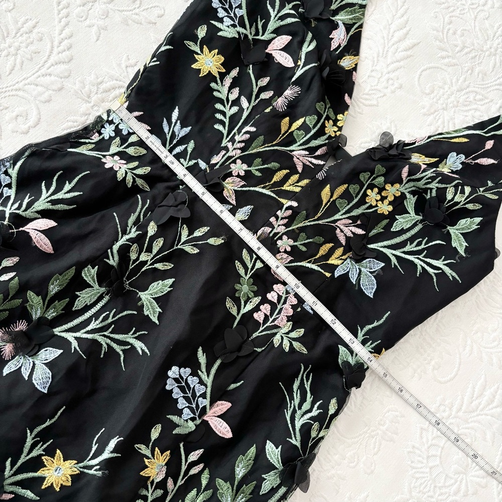 Lulu's Black Floral Embroidered Maxi Dress - Picture 8 of 9